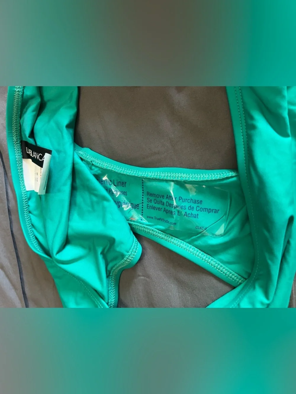 NWT La Blanca Womans Bright Green Island Goddess Side Tie Bikini Bottoms Size 14